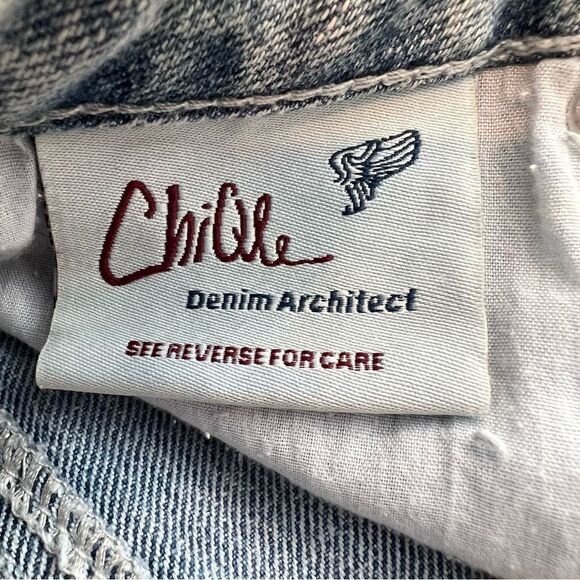 ChiQle Studded Cat Denim Cut Off Short Shorts size L - Picture 5 of 7